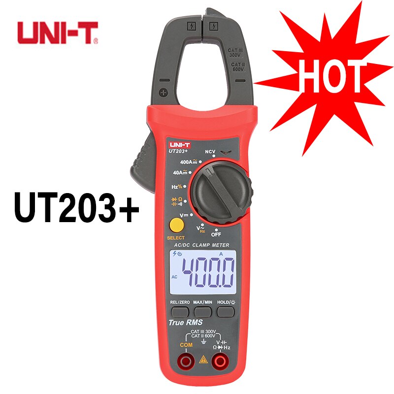 Uni-T UT203 + Voltage Tester Smart Digitale Multimeter Ac Dc Stroom Amperimetro Tester Multimeter Weerstand Frequentie