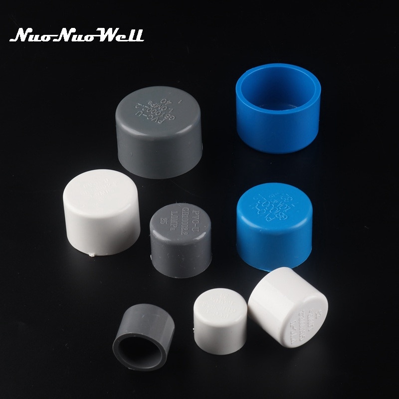 5pcs 20/25/32/40mm PVC End Cap for PVC Pipe End Connector Plug For Garden Irrigation Pipe Aquarium Fittings