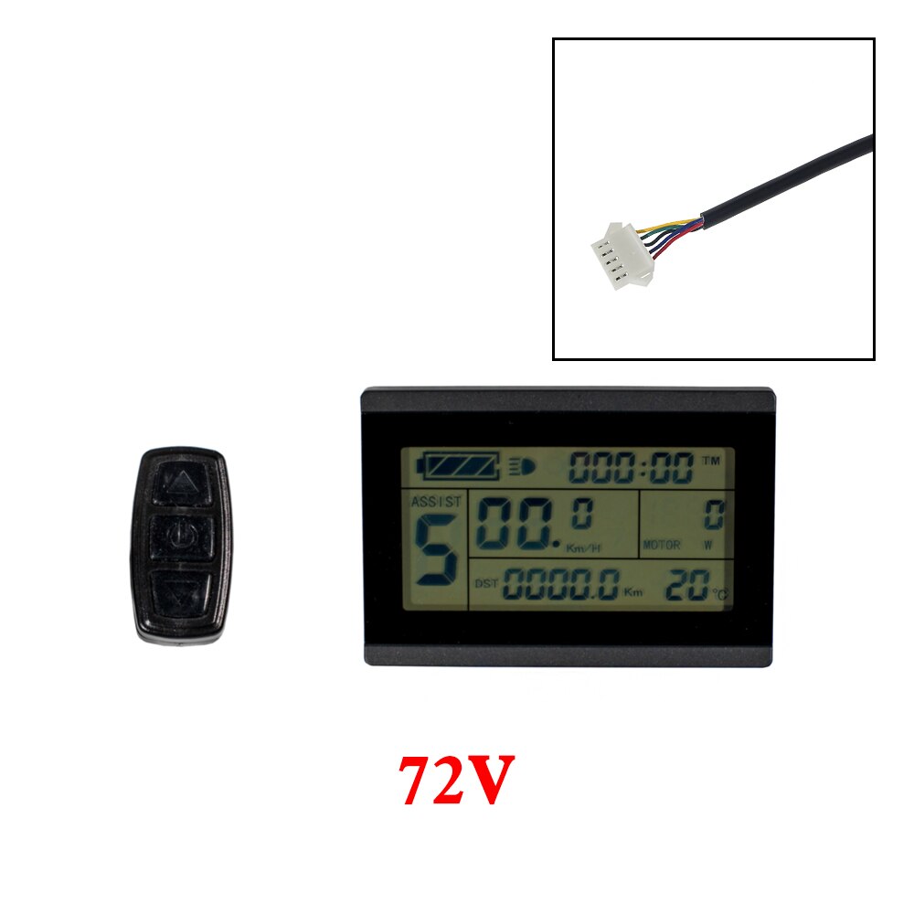 EJOYQI KT LCD3 Display 24V 36V 48V 72V Ebike Computer Panel Operator Ebike LCD Display for Electric Bicycle Conversion Kit: 72V SM