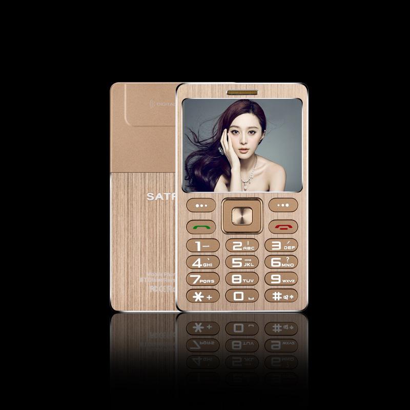 Dubbla simkort telefon  a10 mini telefon bluetooth dial 3.5mm hörlursuttag fjärrkamera mobiltelefon mobiltelefon: Lägg till 8g tf-kort / Guld-
