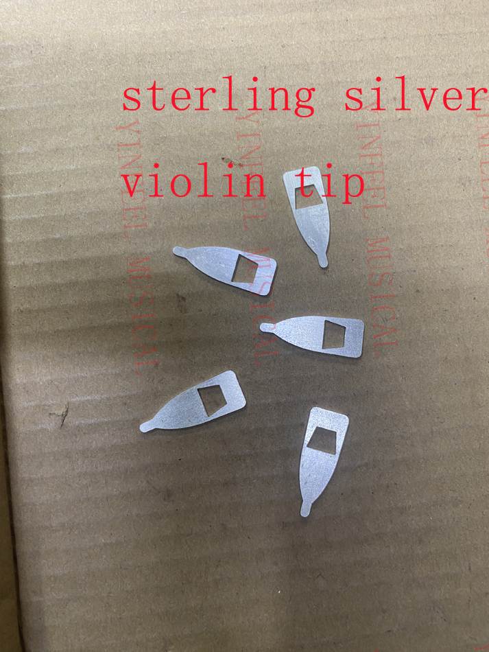 5set (10 stuks) vioolstrijkstok of altvioolstrijkstok of cellostrijkstok of basstrijkstok punt botpunt metalen punt sterling zilveren punt: Chocolade