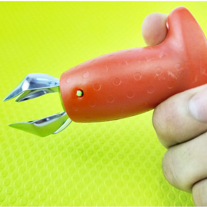 2 Pcs Keukengerei Graven Aardbei Gereedschappen Aardbei Hullers Fruit Tonucleus Tomaat Graven Aardbei Hullers