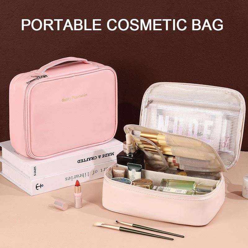 Travel Toiletry Bag Pouch Makeup Organizer for Women's Bag Toilet Bags Ladies Toiletry Kit Mesh Zipper Pouch HZB03