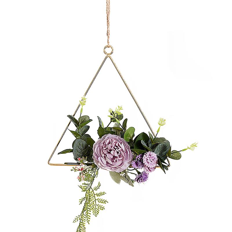 Criativo tapeçarias de parede ins vento ferro metal flor quadro parede-montado banquete decoração simulação flor casa pingente: 03
