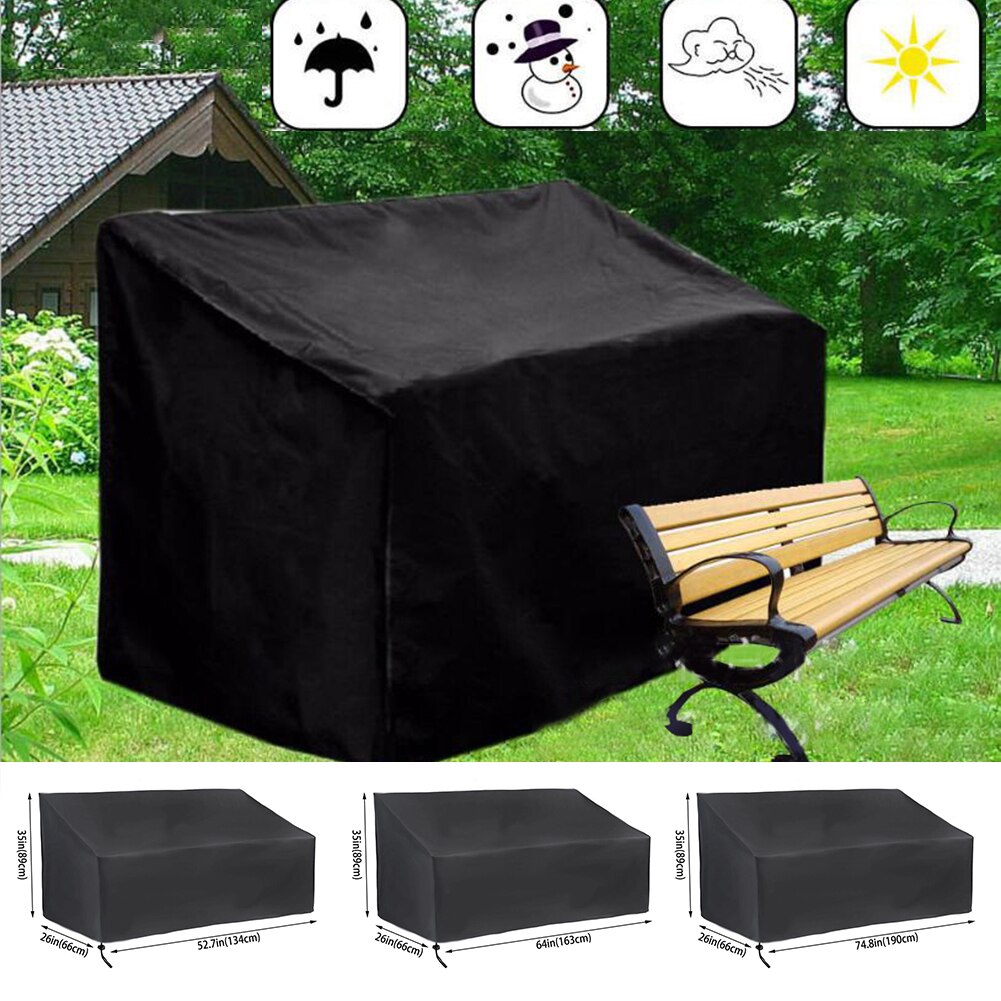 Funda para muebles de exterior de alta resistencia, cubierta para sofá de jardín, 2, 3, 4 asientos, tela Oxford, para Patio y césped, 1 unidad