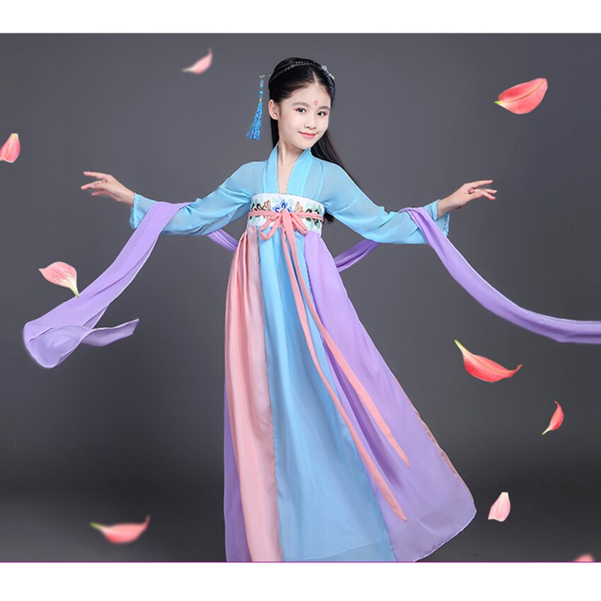 Costumes de danse traditionnelle chinoise femme dynastie Qing robe de Performance ancienne fée Hanfu pour fille nouvel an imprimé Tangsuit