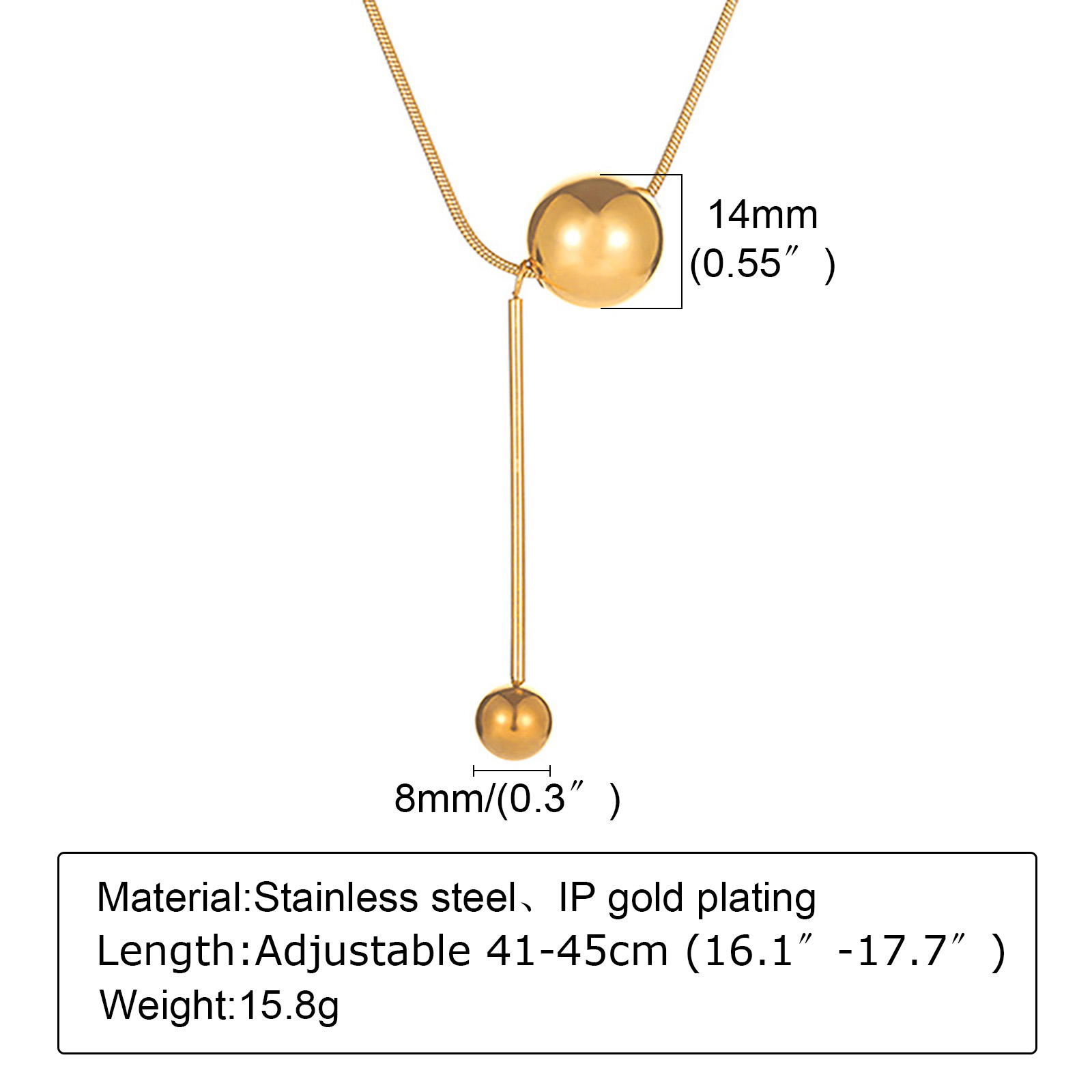 Y Halskette, Ball Halsband Kragen, Edelstahl Kette Verknüpfung, Geometrische minimal für Sie