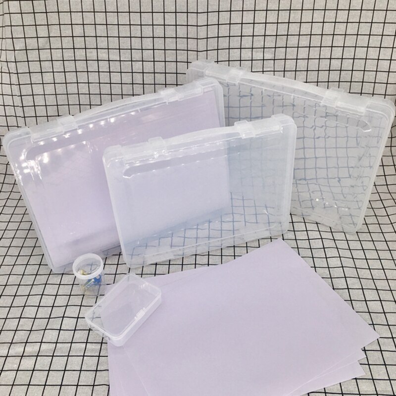 Transparante Handheld File Organizer Case Bestanden Map Waterdichte Documenten Storage Case Dubbele Gesp Sloten Voor Kantoor Reizen