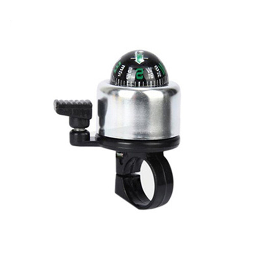 Accessori per campane per biciclette per sicurezza anello per campana per bici in lega di alluminio manubrio per bici anello in metallo bussola per bici campana accessori per biciclette: argento