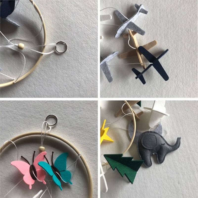 OOTDTY Nordic Baby Rattle Hanging Bed Wind Chimes Bell,Mobile On the Crib Baby Toy, Kids Toy Room Decor Photography Props