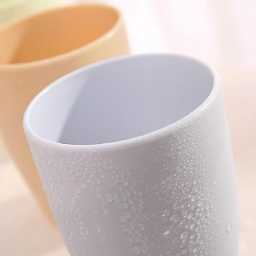 1PCS Eco-vriendelijke Japanse stijl Dikke Circulaire Cups Tandenborstelhouder Cup PP Spoelen Cup Wassen Tand Mok Badkamer Sets