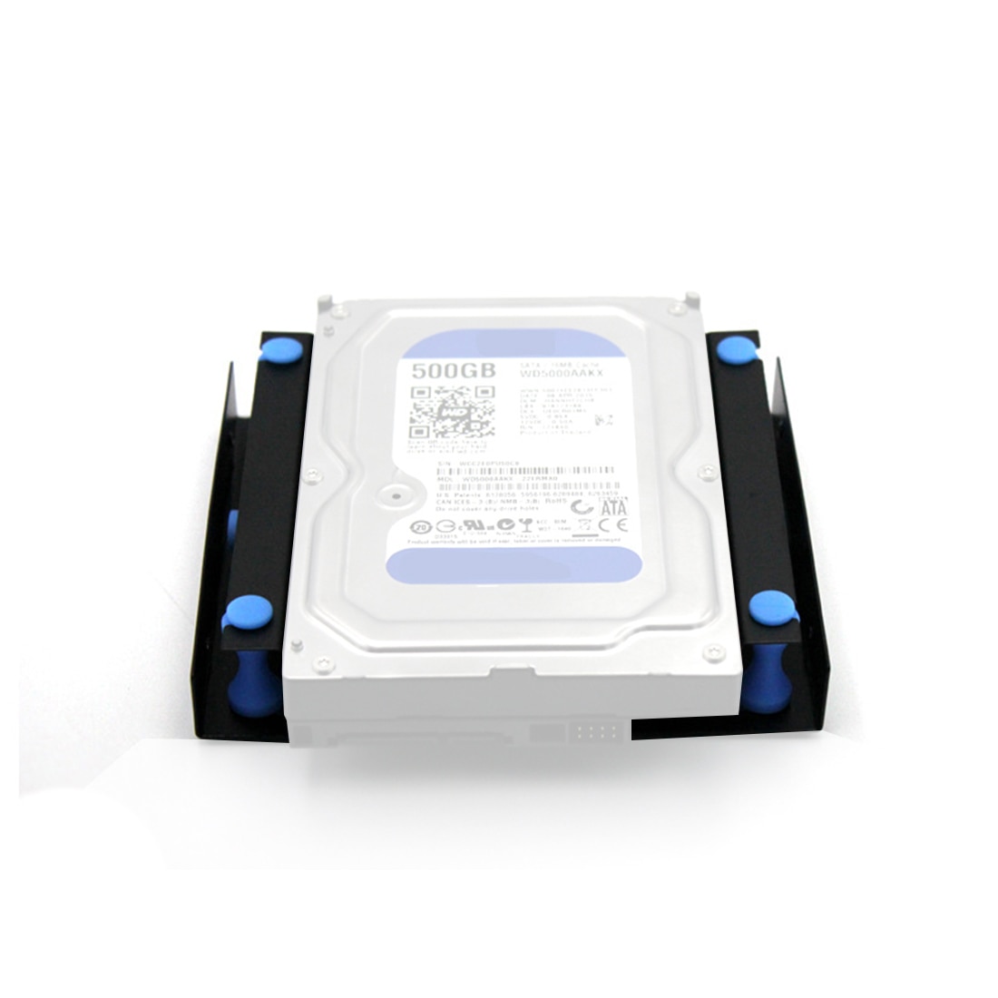 XT-XINTE Hard Disk Shock Absorber Bracket HDD SSD Converter Bracket Converts 3.5 to 5.25 Inch Hard Drive Bay Mounting Bracket