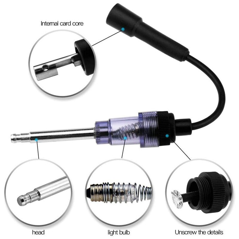 In-Line Spark-Plug Engine Ignition Tester with Carb Carburetor Cleaner Kit Pick Up Coil Armature Diagnostic Detector Tool for Au