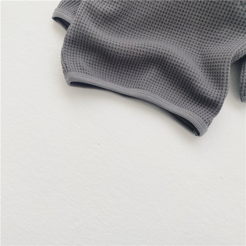 Solid Color Cotton Ribbed Boys Blouse Round Collar Buttons Kids Shirt for Toddler Clothing Tops Children Sports Shirt 1 2