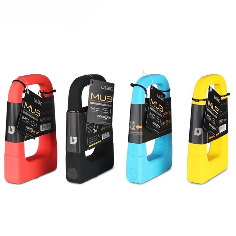 Heavy Duty Anti-Theft Alloy Bike Bicycle U Lock Motocycle Padlock with 3 Security Keys Transportation Bracket System