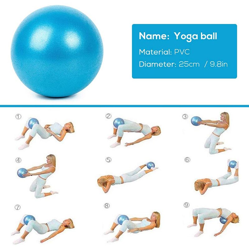 25cm Fitness Yoga Ball Explosion Proof Indoor Training Exercise Gymnastic Pilates Balance Gym Home Trainer Crossfit Core Ball