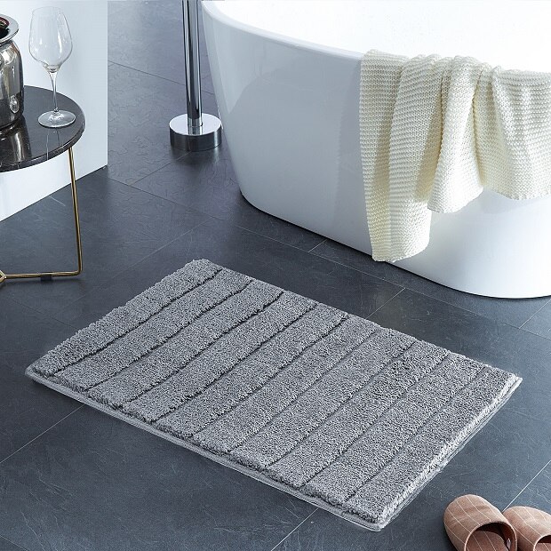 Topfinel slaapkamertapijten matten vloerkleden plaid antislip nordic badkamertapijt waterabsorptie keukentapijten vloerkleed lang pluizig: Grijs / 60 90cm(23.6 35.4in)