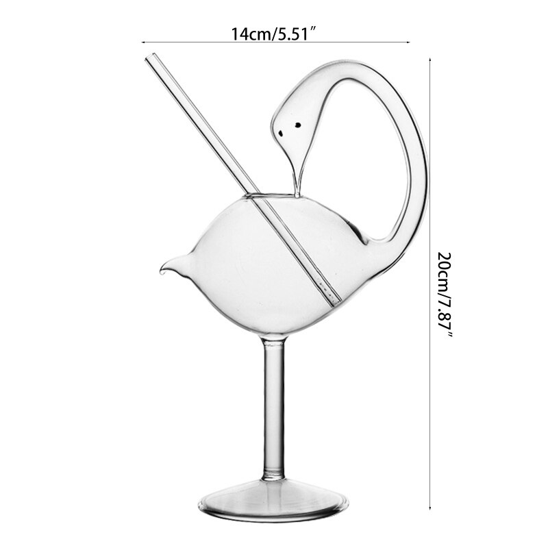 Zwaan Vorm Cocktail Glas, Wijn Glas, Water Cup Voor Restaurants, Bar, Party, 180Ml