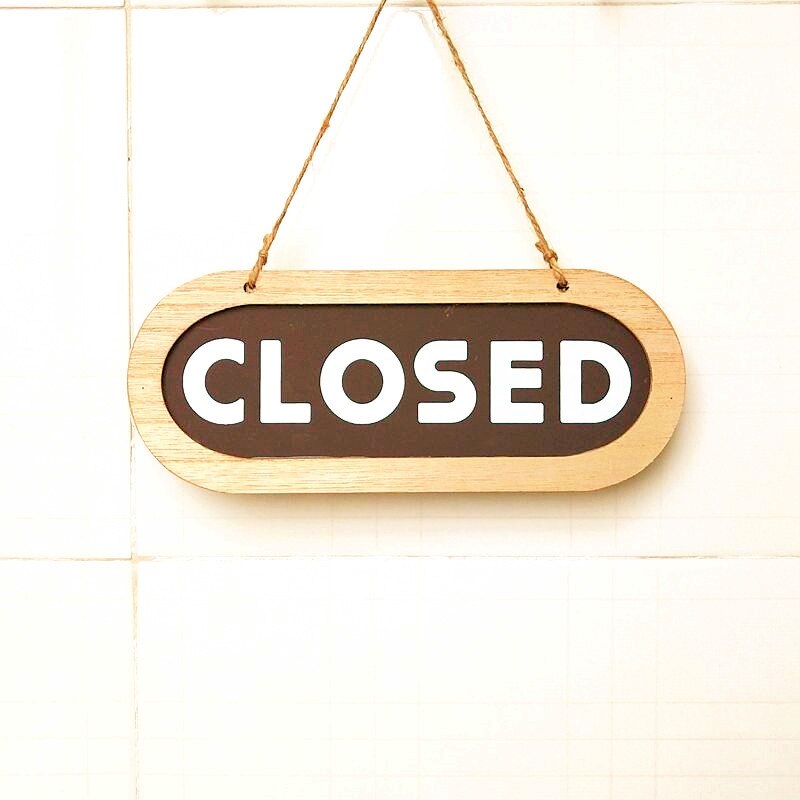 Double Sides Club Indoor Business Notice Bar Modern Wall Open Closed Home Wood Decoration Hanging Sign Store Art