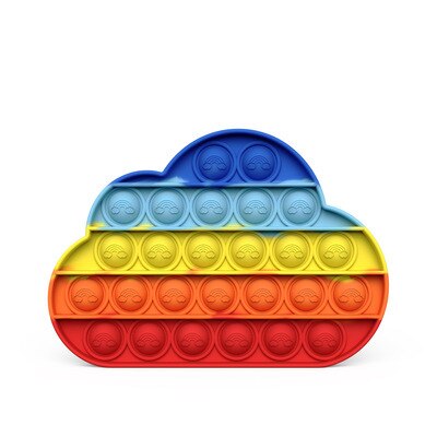 Fragola Push Bubble Fidget giocattoli giocattolo Antistress per adulti PopIt Antistress morbido Squishy regalo Antistress scatola regalo Antistress: colorful cloud