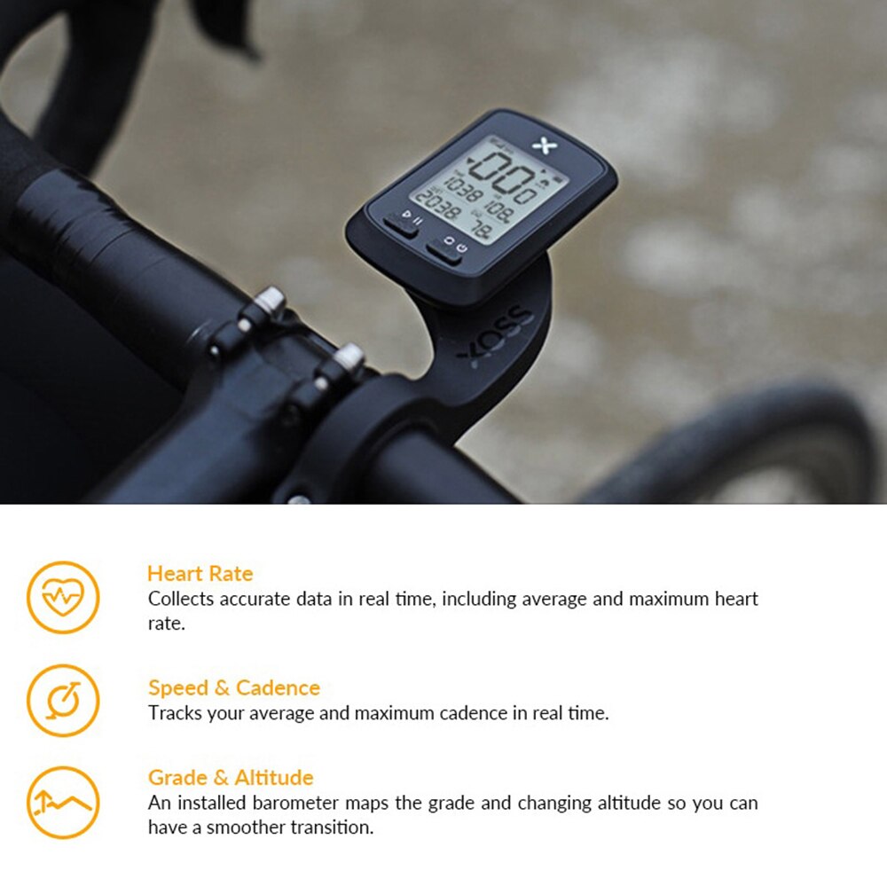 Xoss G Plus G + Gps Fietscomputer Draadloos Waterdicht Riding App Kilometerstand Code Meter Duurzaam Fietsen Snelheidsmeter Met Lcd screen