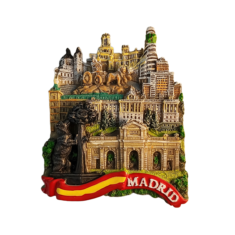 España, patrado, pintura de resina, estereoscópico 3D, manualidades, comemoración de viajes, decoración del hogar, imán divertido, imanes de refrigerador