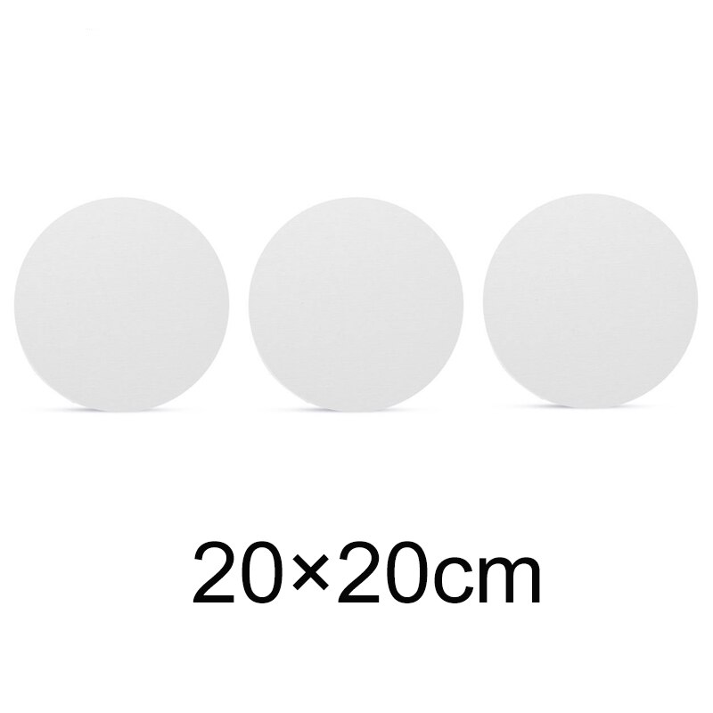 PHOENIX Canvas Panel Pure Cotton Drawing Board Oil Acrylic Painting Square Rectangle Round Oval Shape: 20x20 round