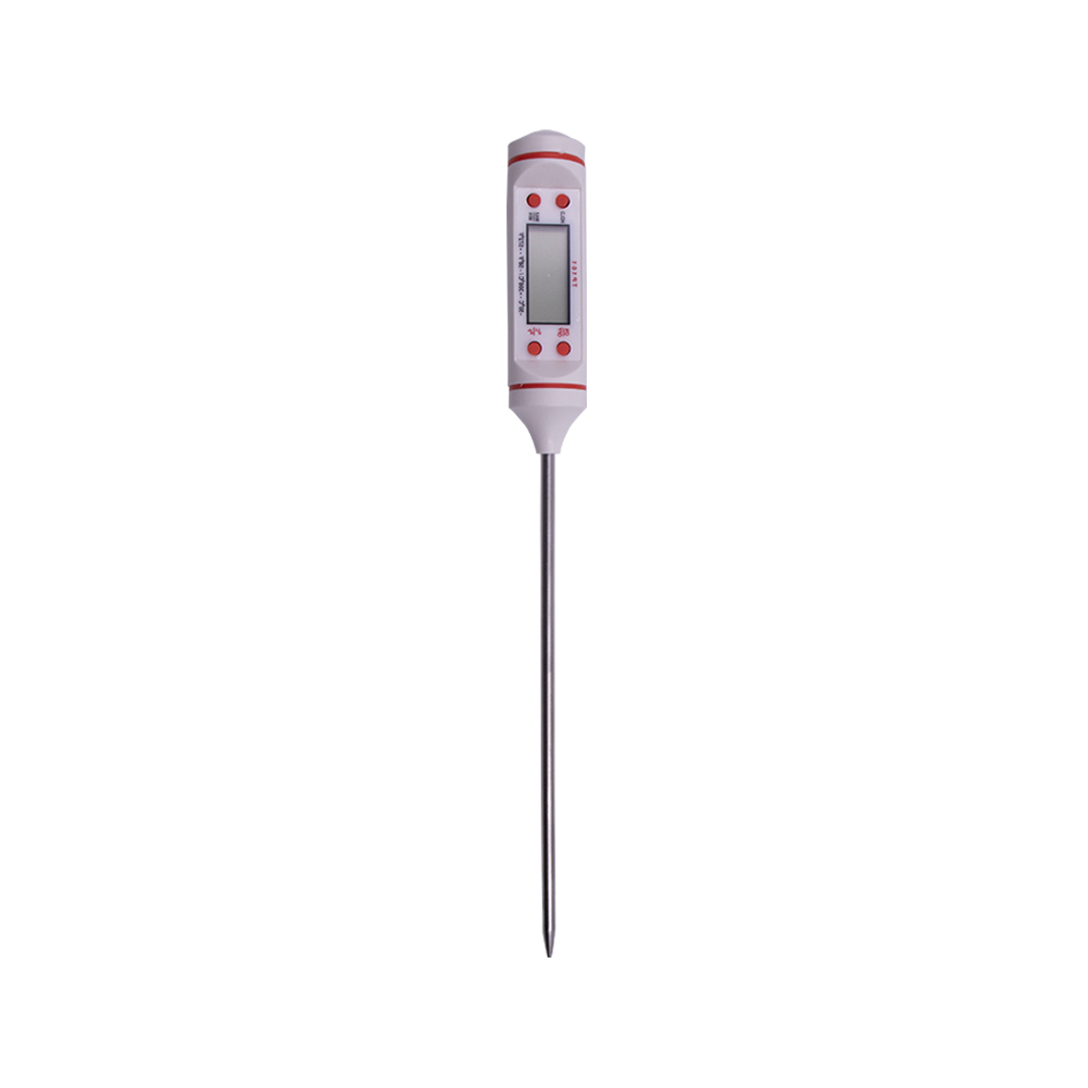 Termômetro de ar condicionado para carro, tipo agulha, lcd, medidor digital, ferramenta de verificação, cozinha, medição de temperatura multifuncional: Branco