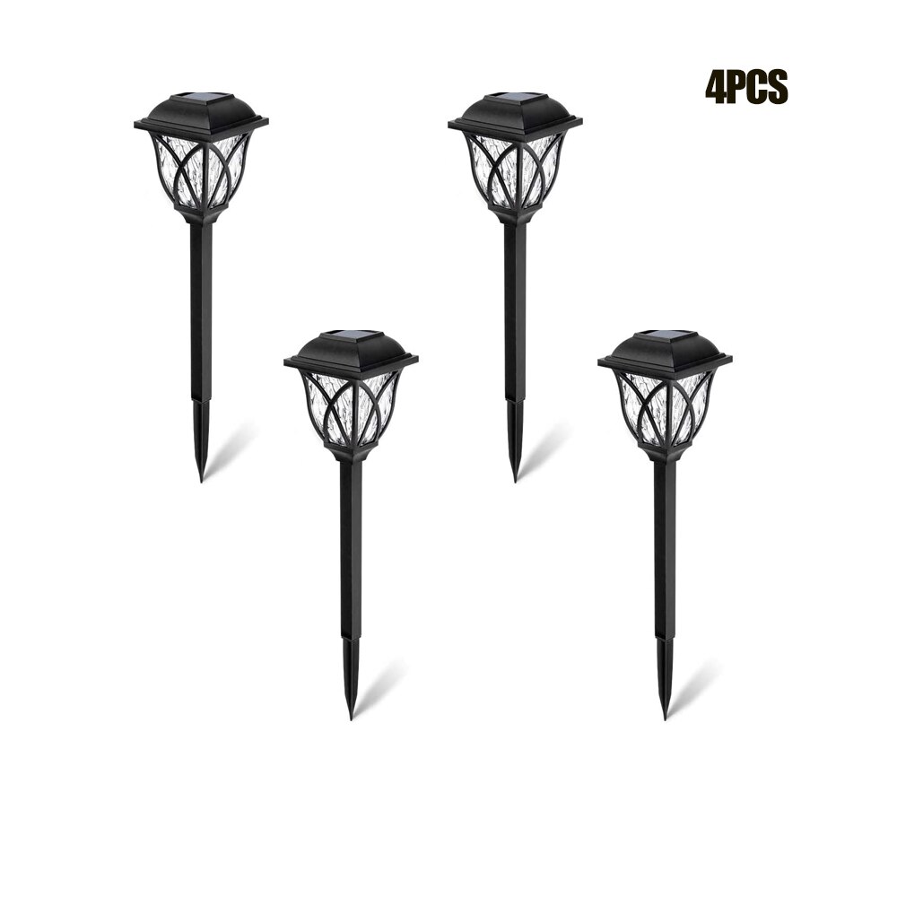 Solar- LED Lampen Ich bin Freien Wasserdichte Garten Lichter für Villa Garten Pfad Pavillon Begraben Lichter Solar- Garten Dekoration LED Rasen Lampe: 4 Stck / Weiß hell