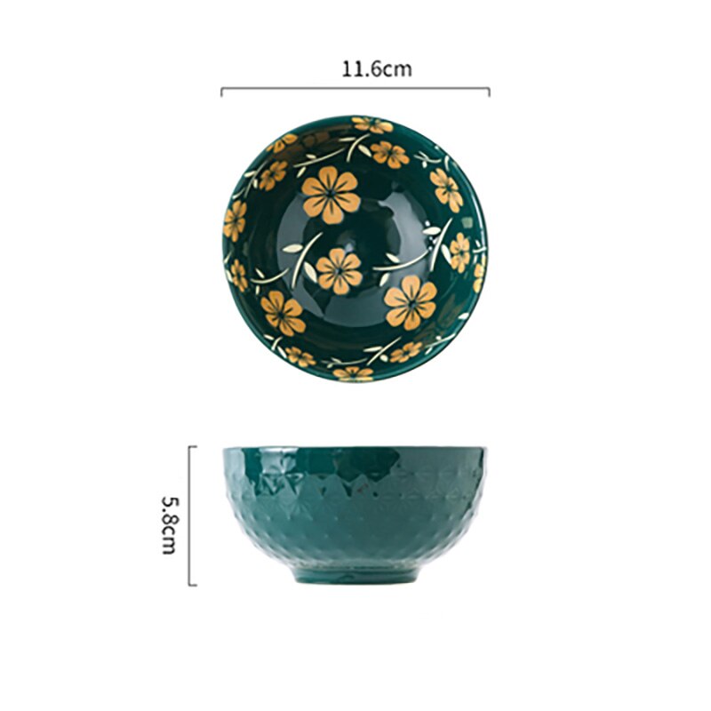 FANCITY Ceramic bowls, rice bowls, simple breakfast bowls, home combined meals: 1