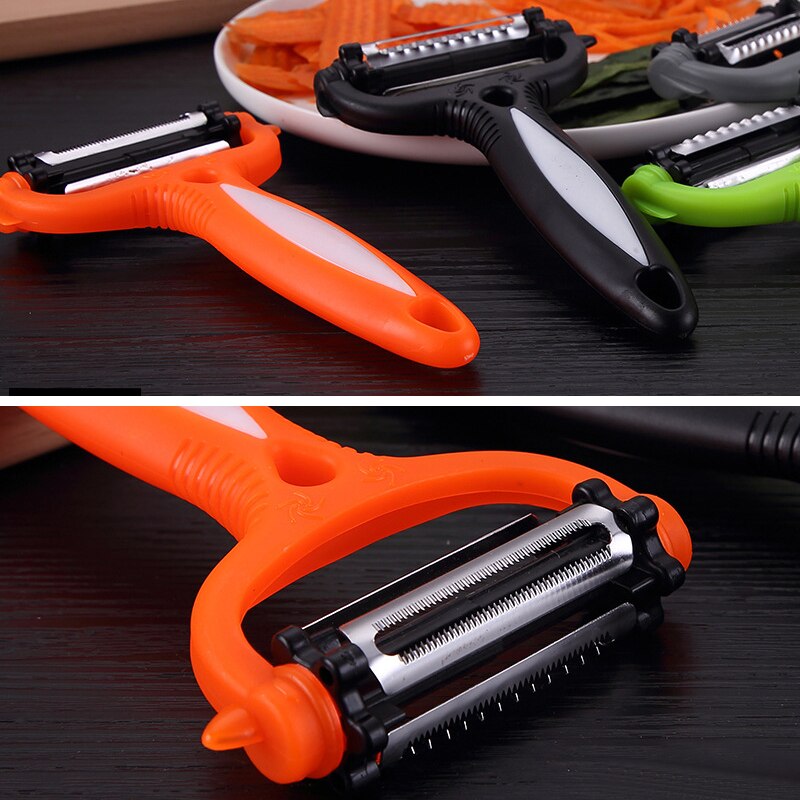 360 Degree 3 In 1 Rotating Cutter Multifunctional Rotary Vegetable Peeler Cabbage Potato Slicer Fruit Knife Kitchen Gadget