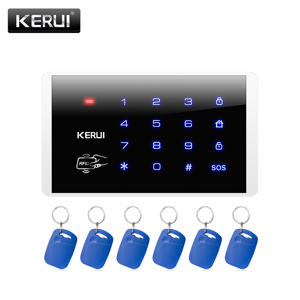 Kerui trådløst tastatur rfid frakoble alarmsystem touch screen tastatur til kerui hjem sikkerhedsalarmsystem