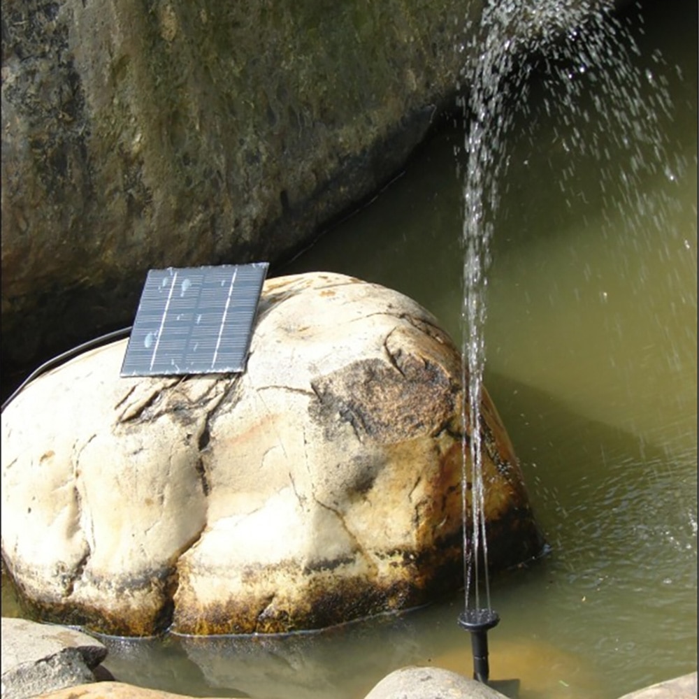 Zwarte zonnefontein, op zonne-energie werkend waterornament, pomp voor tuinzwembad, vijver, aquariumfontein, accessoires voor zeewaterpompen
