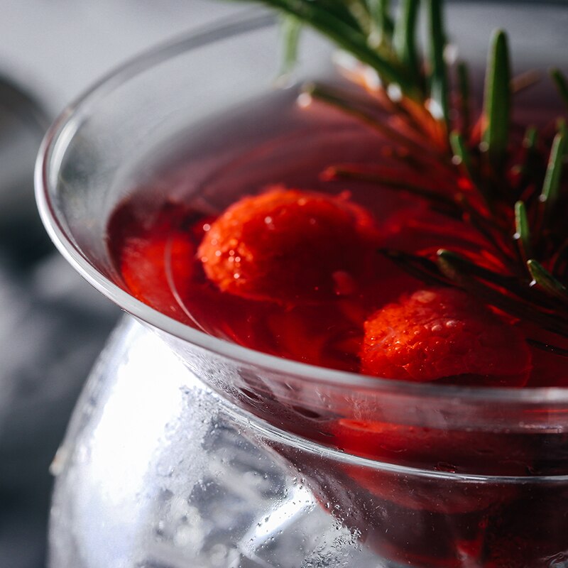 Særegen molekylær mixologi iscocktail krystallglass bar salong fest martini drikkekjegle sfærisk vinkoppsett verre