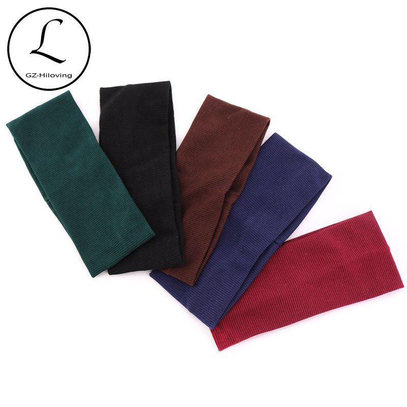 Casual Baby Meisjes Katoenen Geribbelde Hoofdbanden Haar Accessoires Soft Kids Childs Peuter Elastische Headwrap Haarbanden School