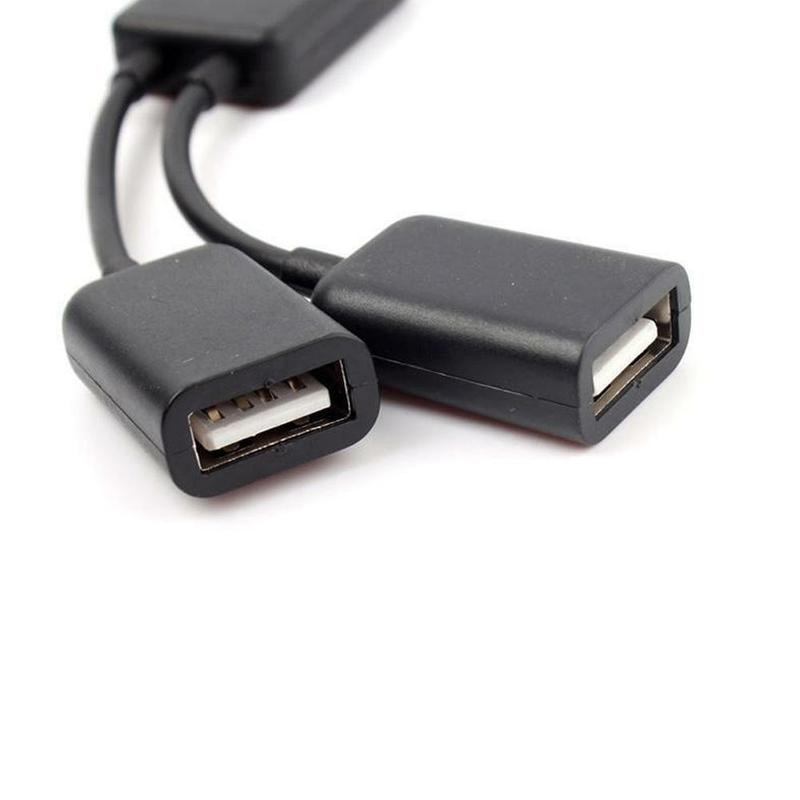 Micro USB naar 2 OTG Dual Port HUB Kabel Y Splitter Micro-USB Adapter Converter USB2.0 voor Tablet Android telefoon Muis Toetsenbord