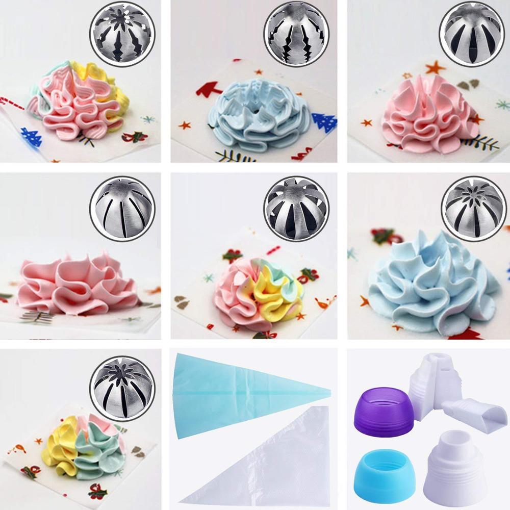 21 Stks/set Russische Piping Tips Bal Voor Cake Icing Piping Nozzles Pastry Tassen Cupcake Decorating Bakken Tools