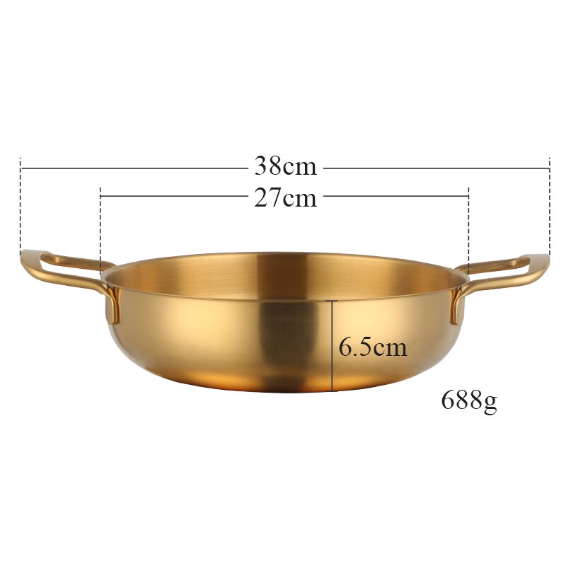 1 Pcs Seafood Pot Golden Crayfish Stainless Steel Stove Dry Pot Mini Pot Portable Pot Kitchen Cooking Tool: L Size Gold