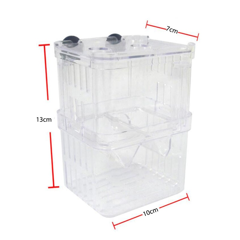 Aquarium Accessories Acrylic Fish Breeding Isolation Box Fish Tank Aquarium Breeder Double Guppies Hatching Incubator