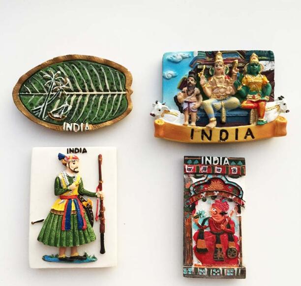 India Fridge Magnet Tourism Souvenir Rajasthan Bangalore 3D Resin Painted Crafts Magnets for Refrigerators Sticker Home Decor