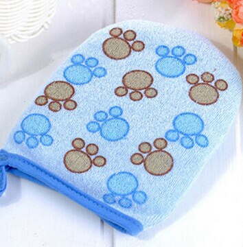 Wassen Doek Handdoek Baby Care Katoenen Baby Bad Douche Spons Cartoon Wanten Kids Bad Borstels Scrubber Mitt Handschoenen Schuim Wrijven: blue