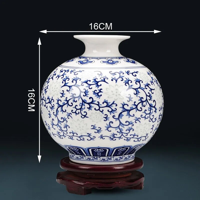 Bone China Flower Vase, Home Decor, Chinese Tradition Vases for Flowers, Ceramic Vase Decoration Home, Living Room: WHITE