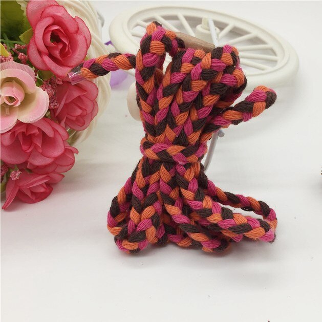 7mm Three-strand Thick Twisted Cotton Cord Clothes Bag Decorative Braid Rope For DIY Craft Handmade Accessories Home Decoration: Dull