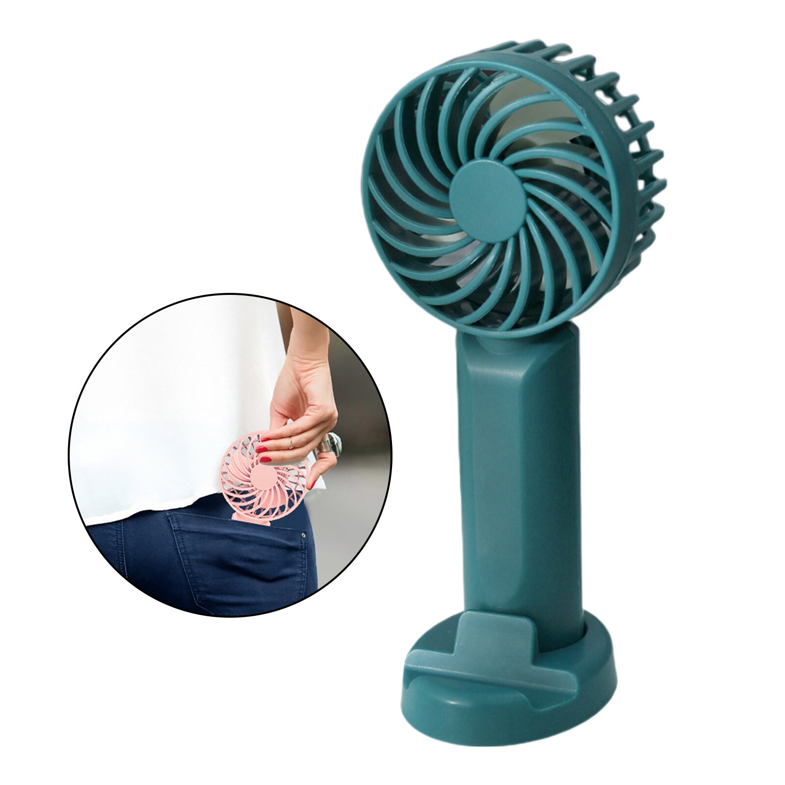 Ventilateur Portable USB Rechargeable – 5 Vitesses, Silencieux, Pliable – Idéal Bureau, Voyage, Camping – Batterie 4800 MAh