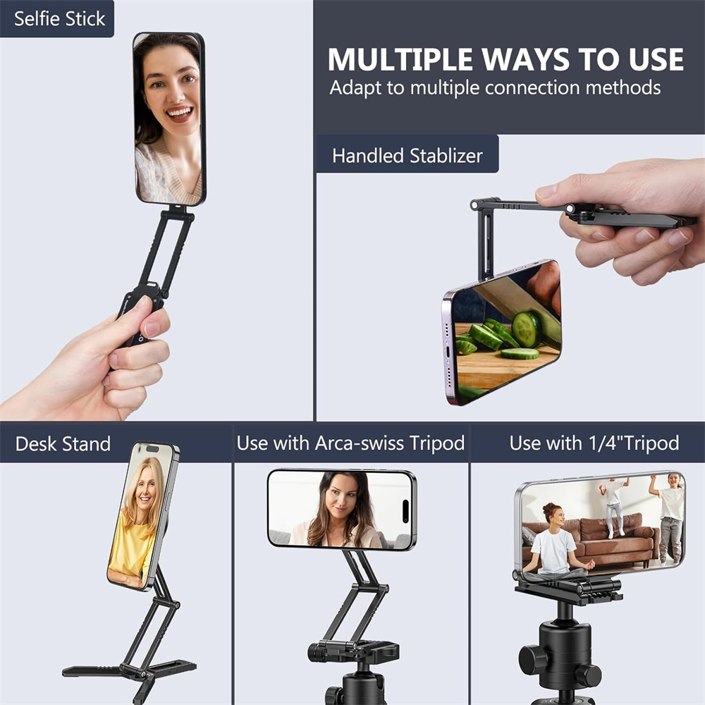 Foldable Magnetic Phone Holder Desktop Lazy Tripod Cell Phone Stand For Magsafe iPhone 16 15 14 13 12 Pro Max Smartphone Bracket
