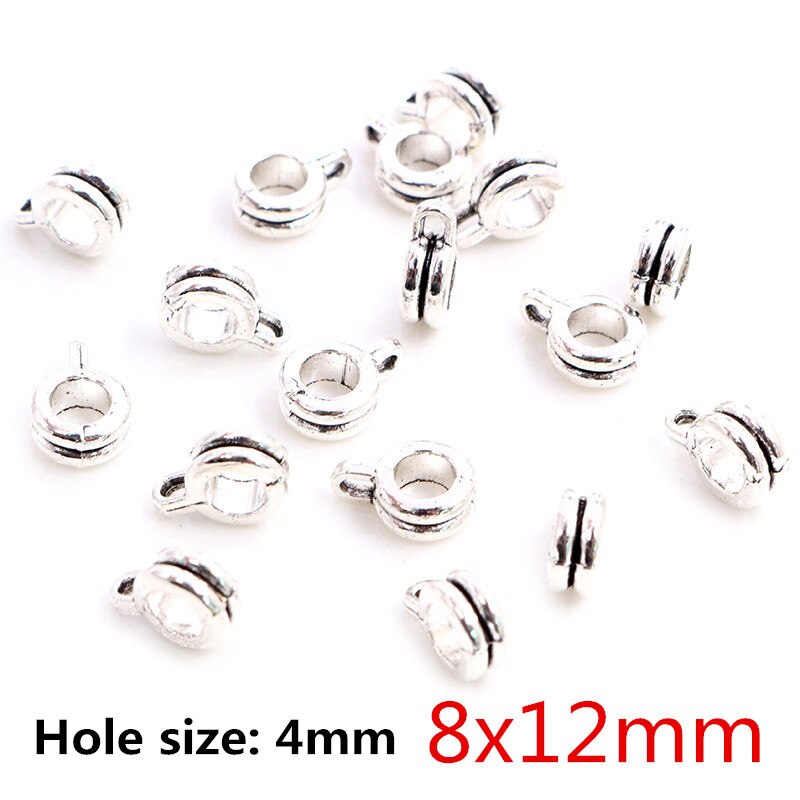 20pcs/lot DIY Handmade Beads Bails Pendants Jewelry Making DIY Necklace Antique Silver Color Bails Pendant Charm Beads Bails: R1-33