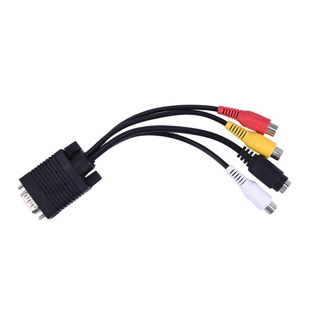 VGA SVGA to S-Video 3 RCA AV VGA to Video TV Out S-Video AV Adapter Converter for PC Computer Laptop