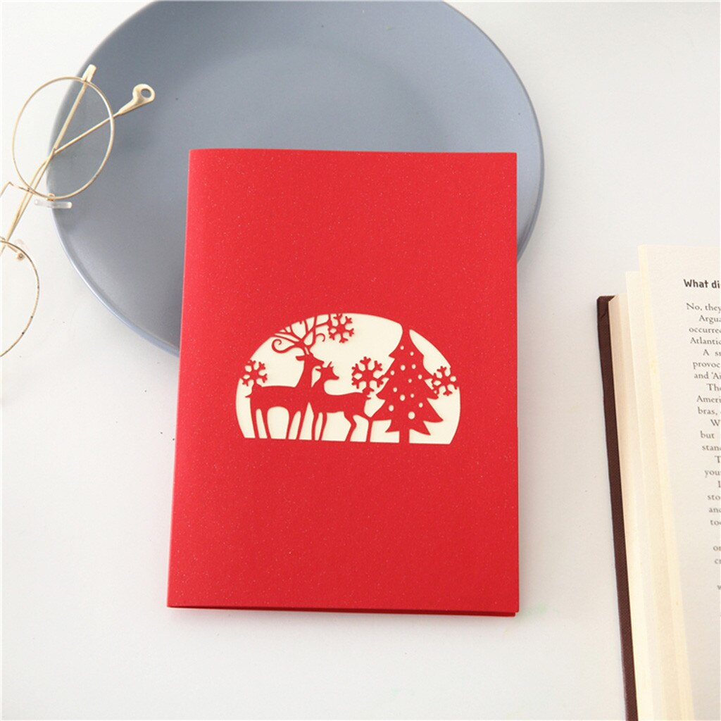 Christmas 3d Stereo Greeting Card Ar Virtual Imaging Technology Christmas Home Decor Party Supplies