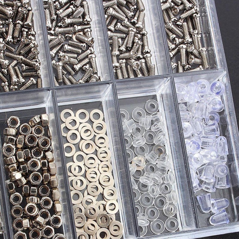Stainless Steel Eyeglasses Repair Screw Accessories Set One Box Glasses Repair Kit Eyewear Accessories Glasses Repairing Tools