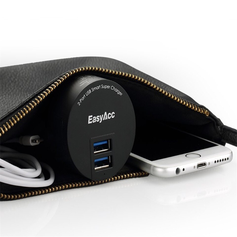 EasyAcc 3.4 A USB charger 2 Port Portable Dual USB power adapter for iPhone SE 6s, 6 Plus, iPad Pro / Air / Mini EU Plug